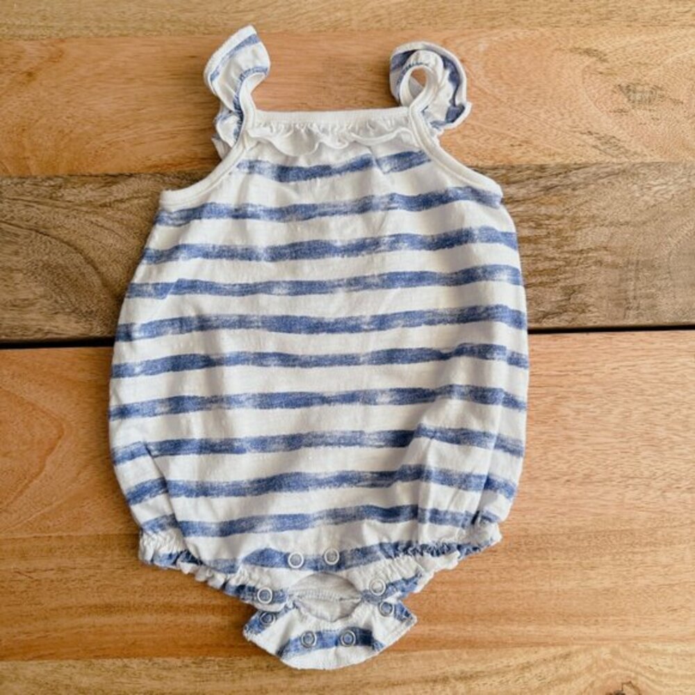 $2 Joe Fresh bodysuit 3-6m baby girl onesie blue
